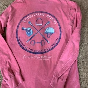 Equestrian Prep women's long sleeve pink